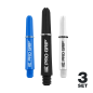 Preview: Target Pro Grip Shafts - 3 Sets - Schwarz Weiß Blau Medium 48mm